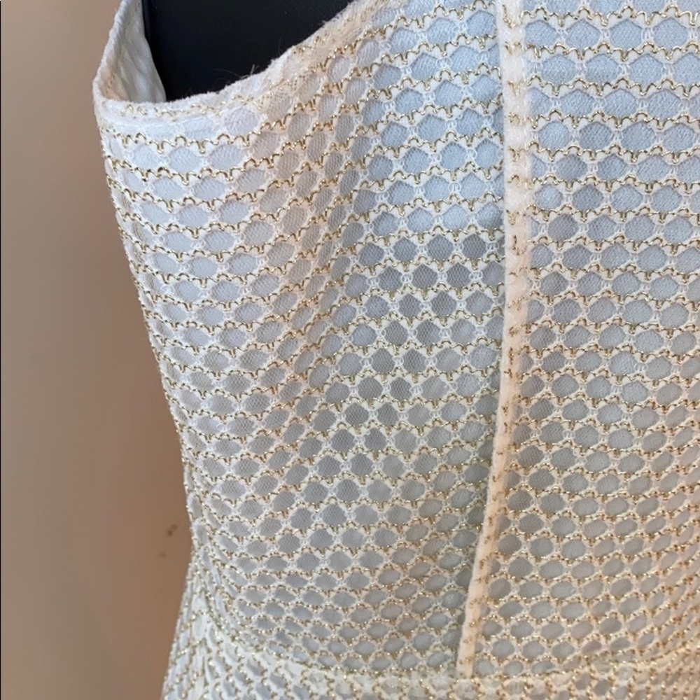 NWT GRACIA SLEEVELESS CREAM & GOLD MAXI DRESS - Picture 11 of 13